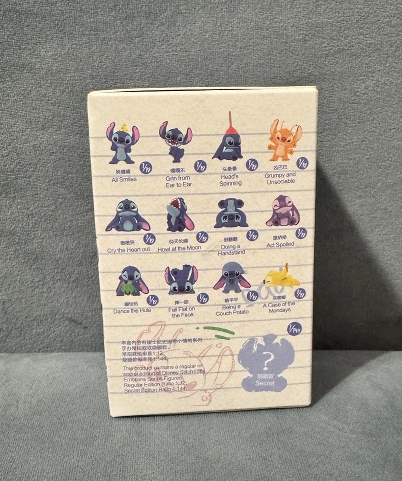 Auténtico Pop Mart Stitch Little Emotions Series Caja Sin Abrir - Cry The Heart Out Foto 3 de 4