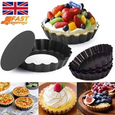 6 Pack Reusable 4inch Tart Tins Molds Pudding Tartlet Egg Pan Mould Baking Tool