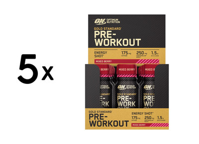 5 x Optimum Nutrition Gold Standard Pre-Workout Shot (12x60ml) (33,33 EUR/L)