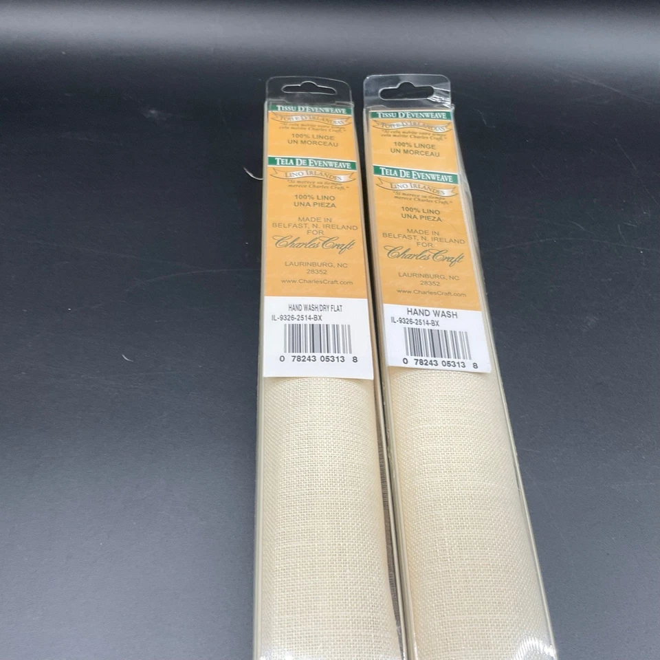 Charles Craft 32‑Count Irish Linen Fabric 15″×18″ – Set of 2 Rolls NIP - Image 3 of 4