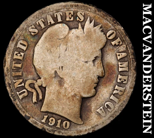 1910 Barber Dime- Silver- Scarce Better Date No Reserve #J859