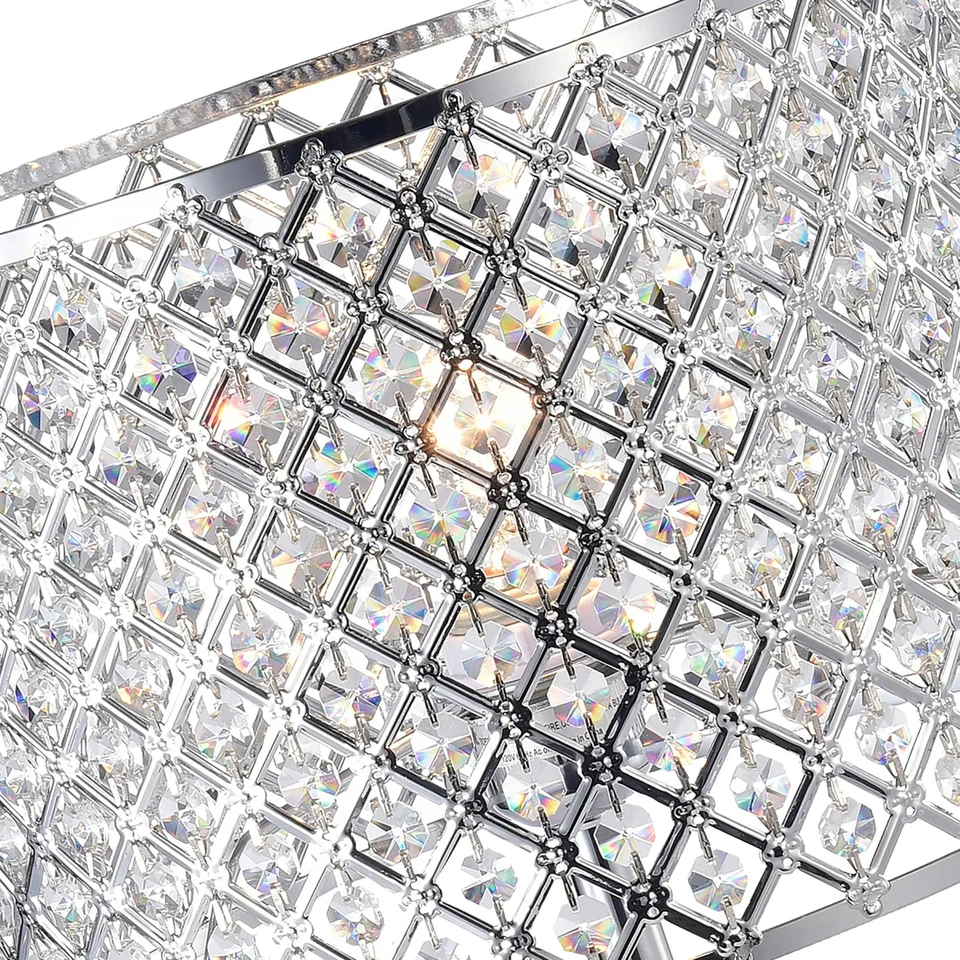 Lámpara de mesa Divina cristal y cromo cromada Foto 3 de 4