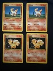 Pokemon Base Set Fire Card Lot Ponyta Vulpix WOTC Vintage Unlimited x4