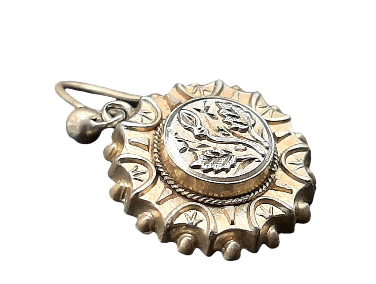 Victorian Repoussé Flowers Circular Sterling Silv… - image 6