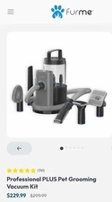 furMe Professional PLUS Pet Grooming Vacuum Kit
