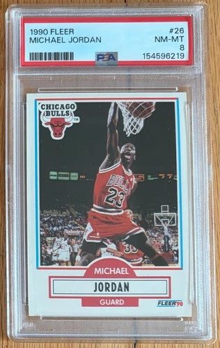 Michael Jordan 1990 Fleer #26 PSA 8 NM-MT