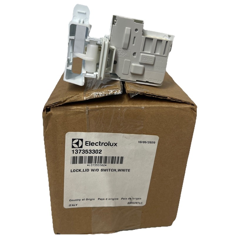 Genuine OEM Electrolux 137353302 Frigidaire Laundry Center Washer White Lid Lock