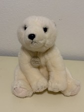 Miyoni by Aurora white Sitting Polar Bear Stuffed Plush Animal