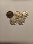 Lot Of 5 Buffalo Nickels