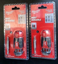Lot of 2 New Milwaukee Tool 8-In-1 Compact Multi-Bit Screwdriver 48-22-2910