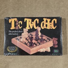 Tic Tac Chec Board Game Dream Green Games Hardwood Chess