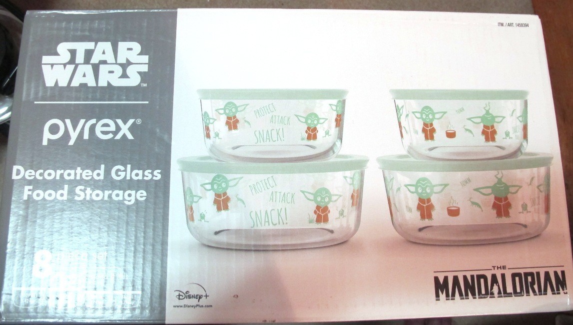 PYREX Grogu Mandalorian Baby Yoda Star Wars Pcs Set Glass Food - Main Image
