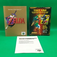 Legend of Zelda: Ocarina of Time Gold Nintendo 64 N64 Authentic Inserts ONLY