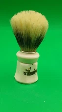 Vintage PURE BRISTLE Shaving Brush BAKELITE HANDLE off white 4" tall RARE