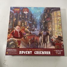 NEW Advent Calendar Jigsaw Puzzles 24 Box 1008 Piece Christmas Santa Sleigh Deer