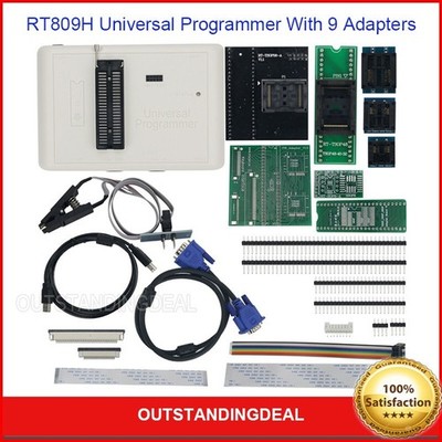 NEW RT809H Universal Programmer With 9 Adapters For NOR/NAND/EMMC/EC/MCU ot16 #j