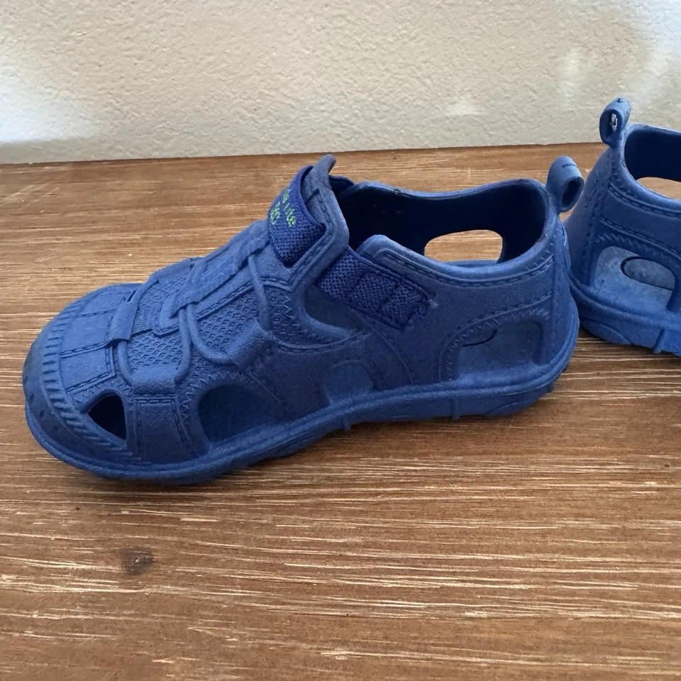 Boys Stride Rite 360 Blue Slip On Sandals Comfort Wear Rubber Size 8 Slip On - Image 4 of 4