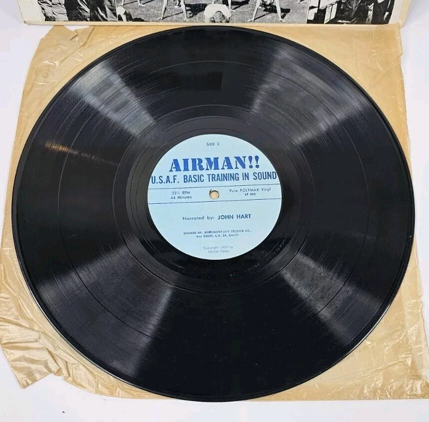 AIRMAN! UNITED STATES AIRFORCE BASIC TRAINING IN SOUND DOCUMENTARY 803 VINYL - Image 4 of 4