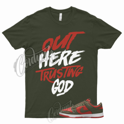 TG T Shirt to Match Dunk Low Mystic Red Olive Cargo Khaki Rough Green Mid High 1