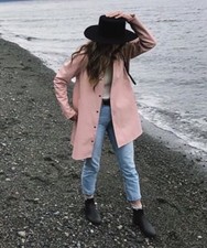 New Stutterheim X Madewell Mosebacke Raincoat In Pink Small G8610 Very Rare!