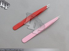 MINI TWEEZERS SHARP -Color RED PINK