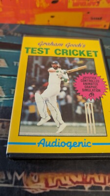 Gooch´s Test Cricket (Audiogenic 1987) Commodore 64  (Tape, Box, Manual) works