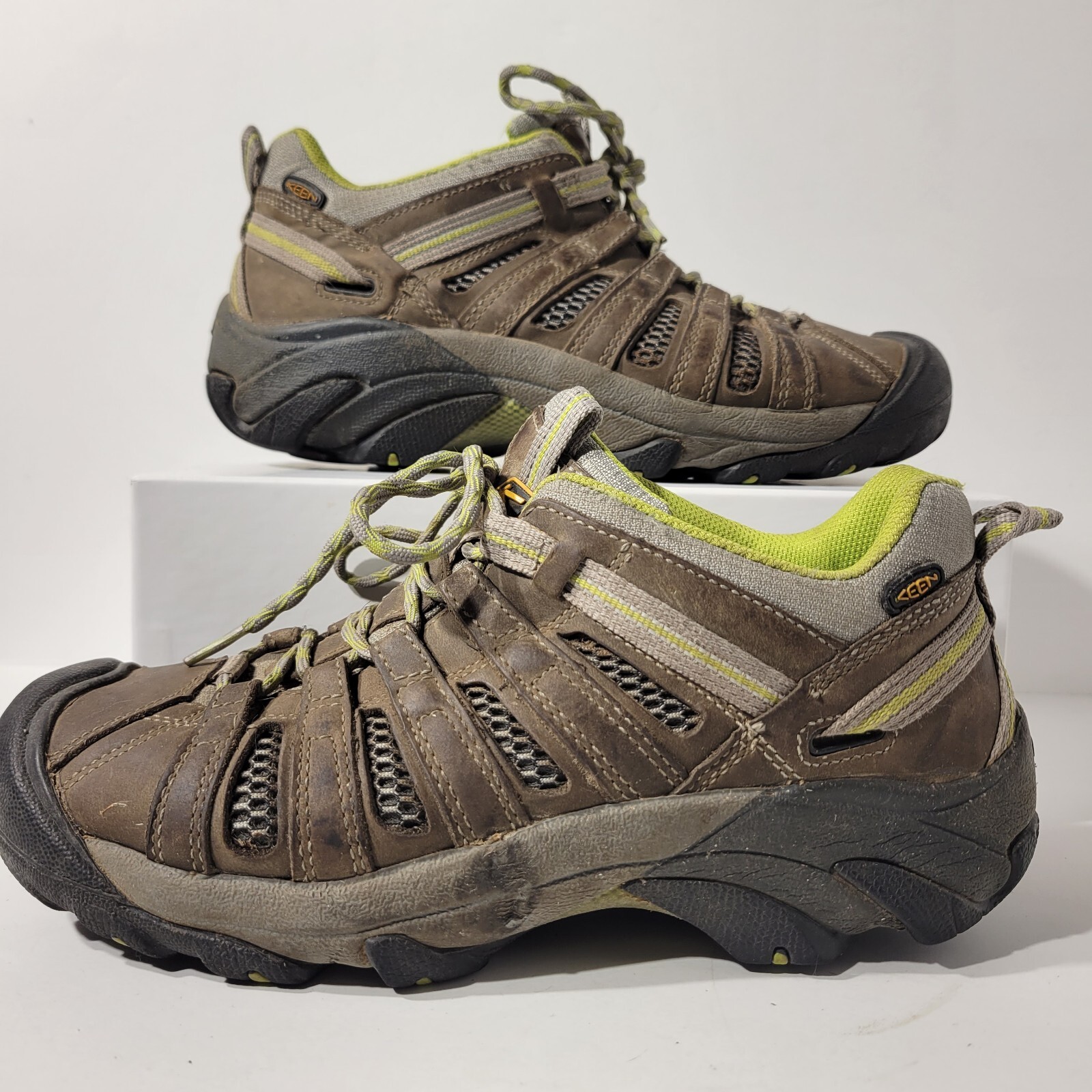 Scarpe Keen escursionismo donna taglia 9 pelle marrone outdoor campeggio trail passeggio