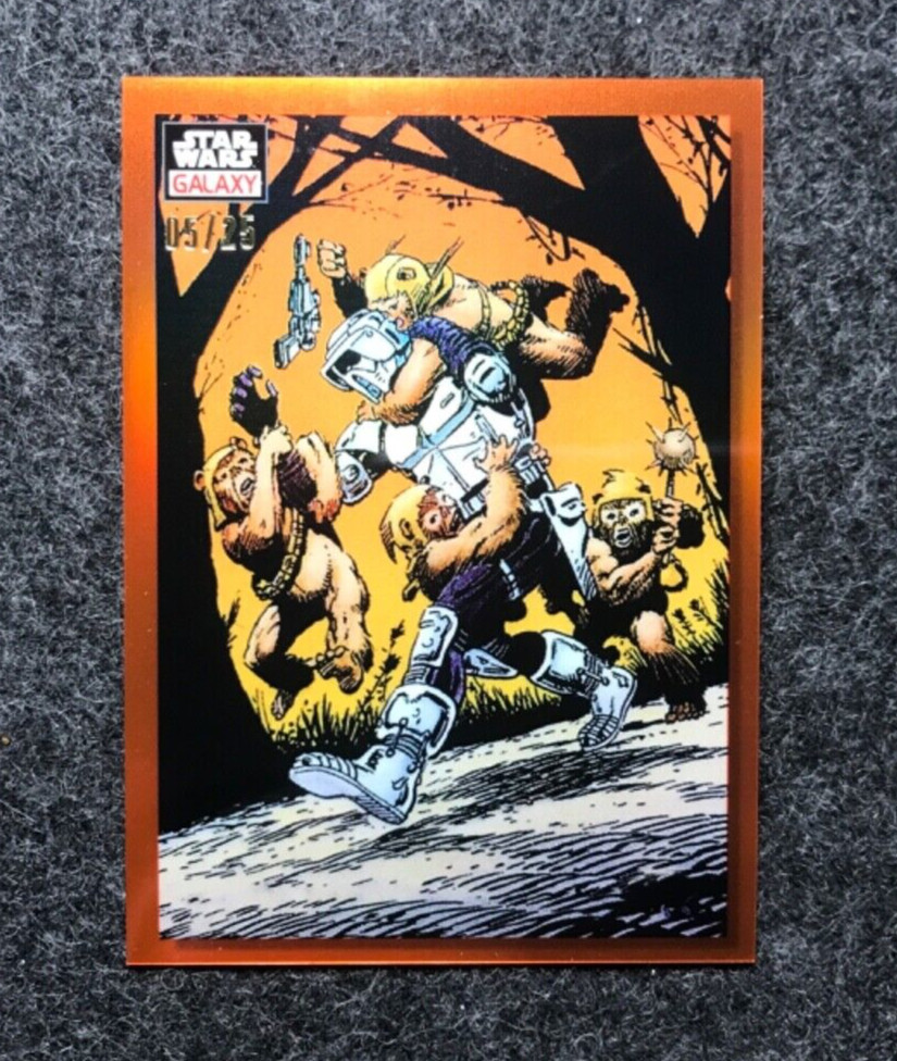 2023 Topps Star Wars Galaxy Chrome Orange Refractor STORMTROOPER OVERRUN! /25