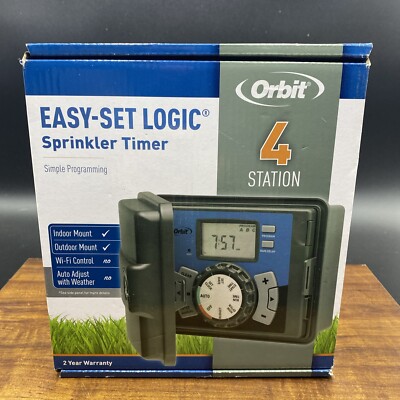 Orbit 4 Station Easy-Set Logic Water Smart Sprinkler Timer 27894 Indoor/Outdoor