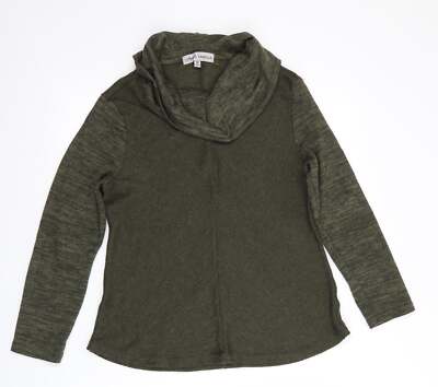 Absolutely Famous Damen Pullover grün Wasserfallausschnitt Polyestermischung Größe M