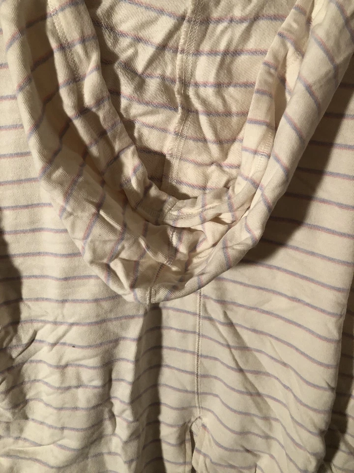 Nueva sudadera crema con capucha a rayas con etiquetas para mujer - Xhilaration talla grande Foto 4 de 4