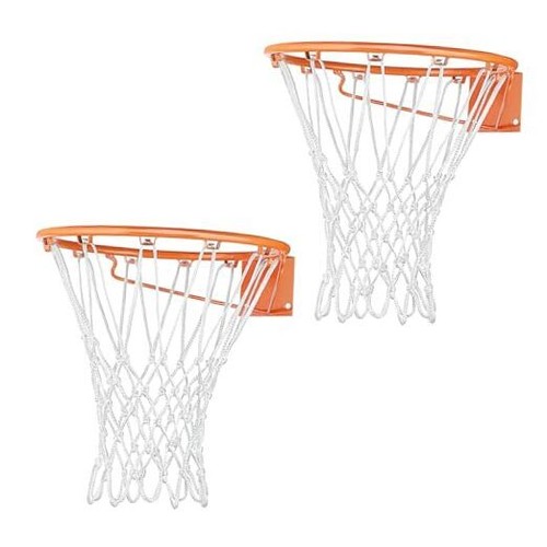 Basketballnetz 12 Schlaufen Ersatz dickere Seile gewebt alle 2er-Pack weiß