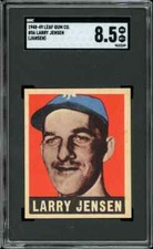 1948 1949 Leaf #56 Larry Jensen Jansen SGC 8.5 NM MINT + Beautiful