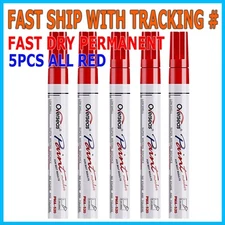 5PC Red Paint Pen Marker Waterproof Permanent Car Tire Lettering Rubber Letter