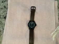Smith & Wesson Black Men's Classic Analog Field Watch Leather Strap SWW-W-MX33