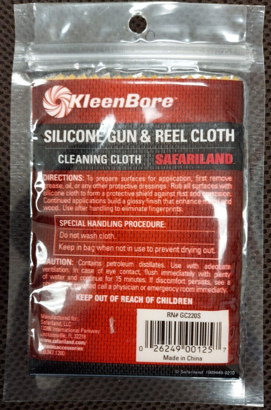 Kleen Bore Silicon Gun & Reel Cloth 100SQ In GC220S *NEW*