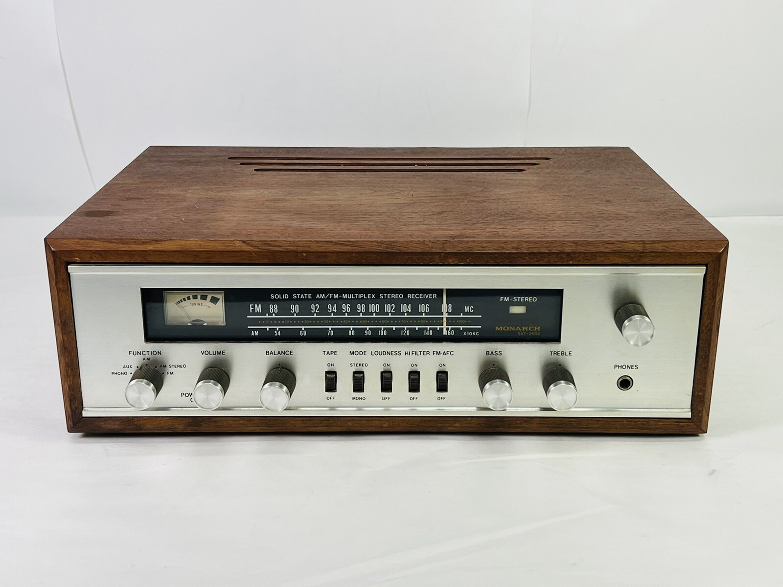 Vintage Monarch SAT260x Stereo Solid State AM FM Multiplex Receiver Amplifier eBay