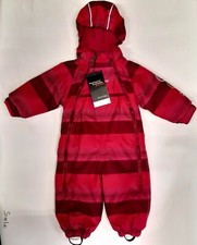 MINYMO Schneeanzug Overall  pink/rot gestreift in der Größe 104