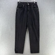 Cotton On Women's Jeans Size 6 W28 Mom Jeans Black Denim High Rise Pantalones 