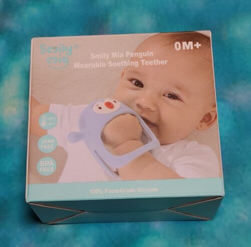NEW Infant Teether 0-6 Months. Smily Mia Penguin Wearable, Soothing  - Picture 1 of 3