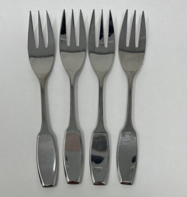 RDS188 Stainless REED & BARTON Rebacraft Japan  4 Salad Forks 6 3/4''