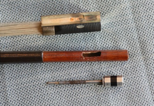 Excellent Full Size 4/4 Violin Bow, Branded Bausch, Germany, 59g - Picture 4 of 7