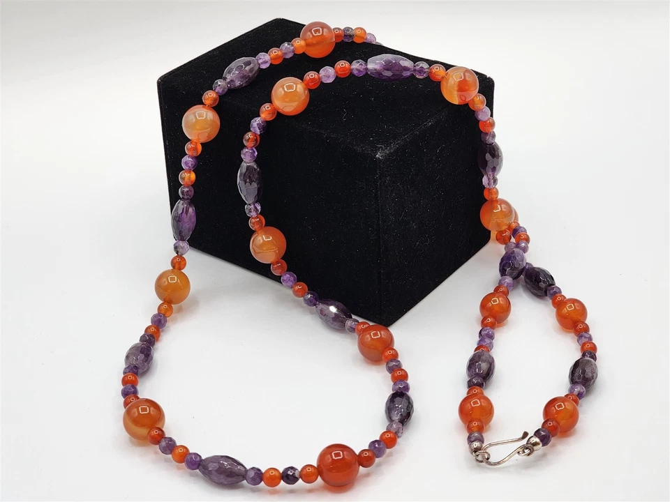 Collar Jay King DRT Amatista y Cuentas Ámbar 42" Plata 925 Foto 3 de 4