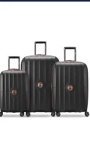 DELSEY Paris St.Tropez Hard side Expandable Luggage With Spinner Wheel,Black