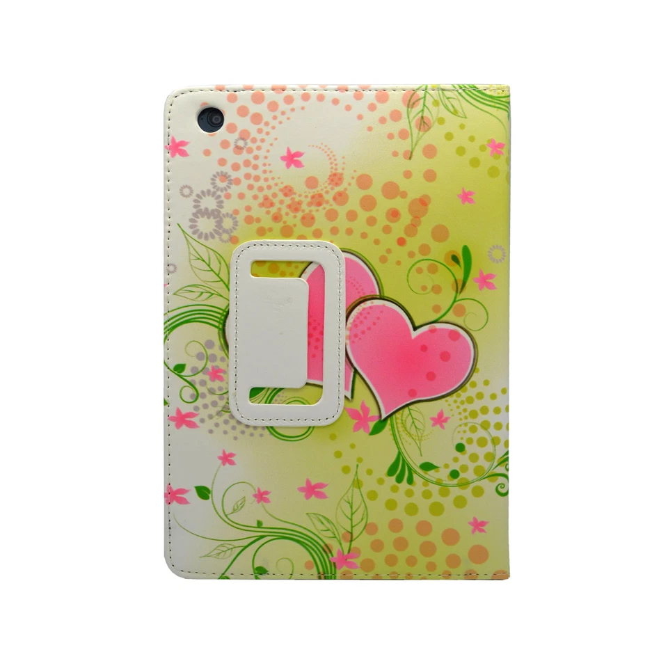 CASE FOR APPLE IPAD 2, 3, 4 MULTI FLOWER HEART DESIGN PRINT PU LEATHER COVER - Image 4 of 4