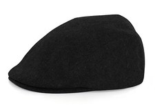 Men's Black Elastic Wool Ivy Cap