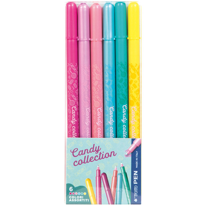 Tratto Pen Candy Collection edizione limitata astuccetto 6 tratto pen colori pas