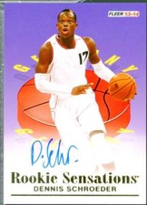 Dennis Schroeder Rookie Card 2013-14 Fleer Sensations Retro Autographs #10 