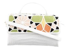Nancy Gonzalez White Crocodile Shoulder Bag