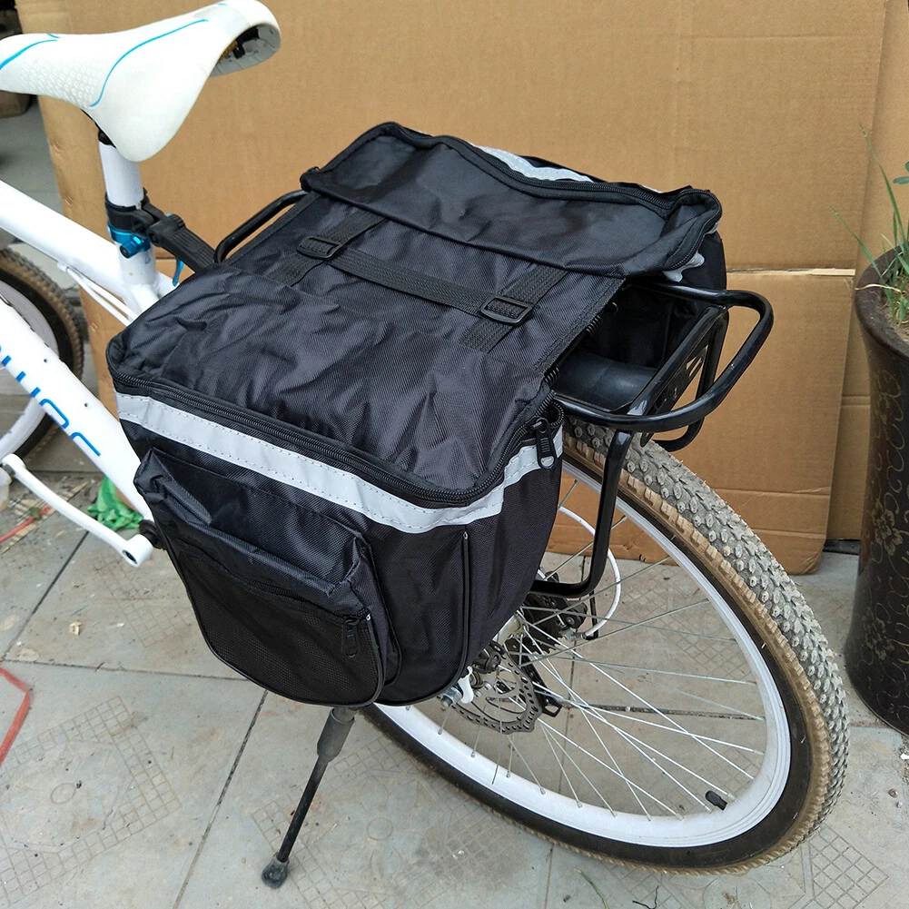 25L Bicycle Rear Rack Storage Bags Mountain Bike Backseat Pannier Bags Organizer